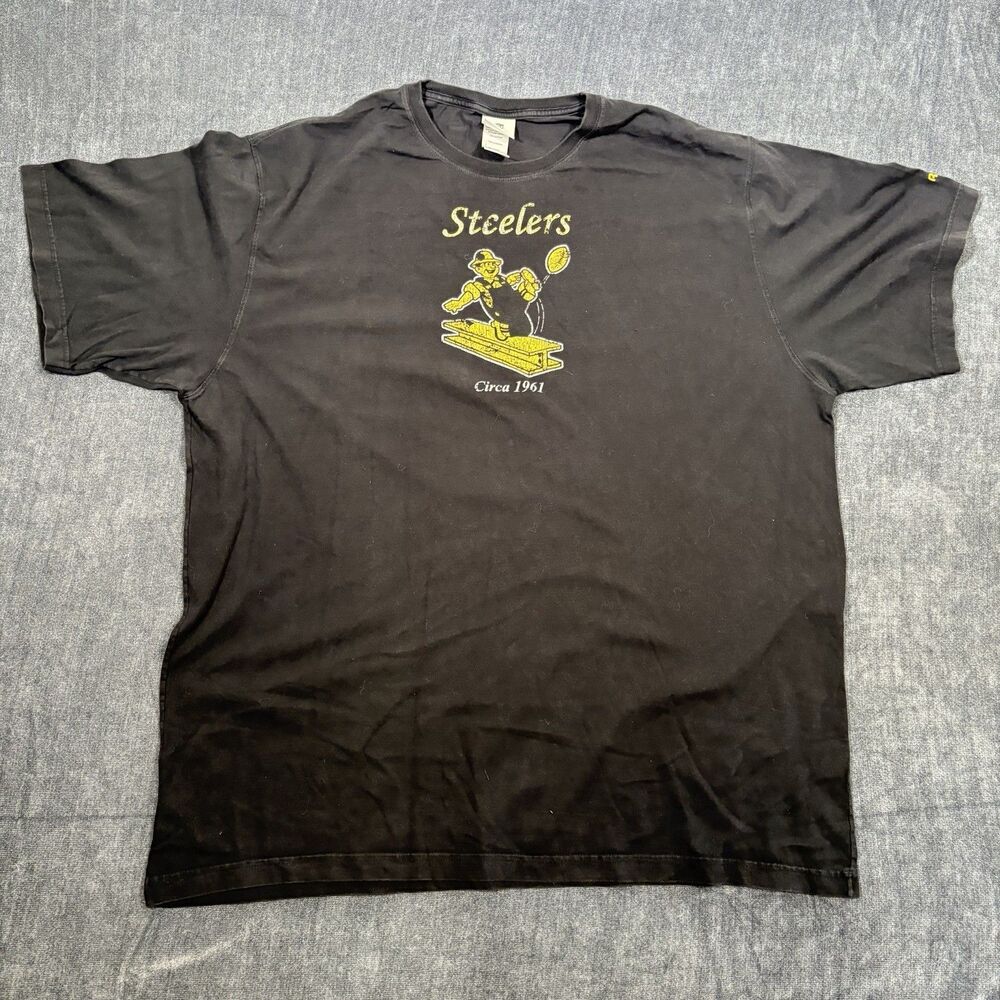 Reebok NFL Pittsburgh Steelers Vintage Collection Circa 1961 T Shirt Mens 2XL